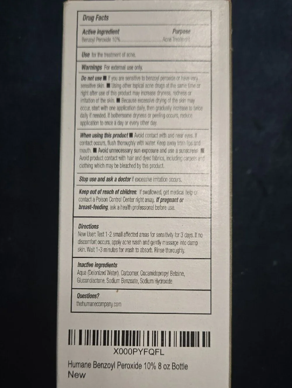 Maximum-Strength Acne Wash 10% Benzoyl Peroxide